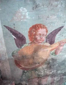 Affresco raffigurante un angelo, dal Santuario del Tommasone